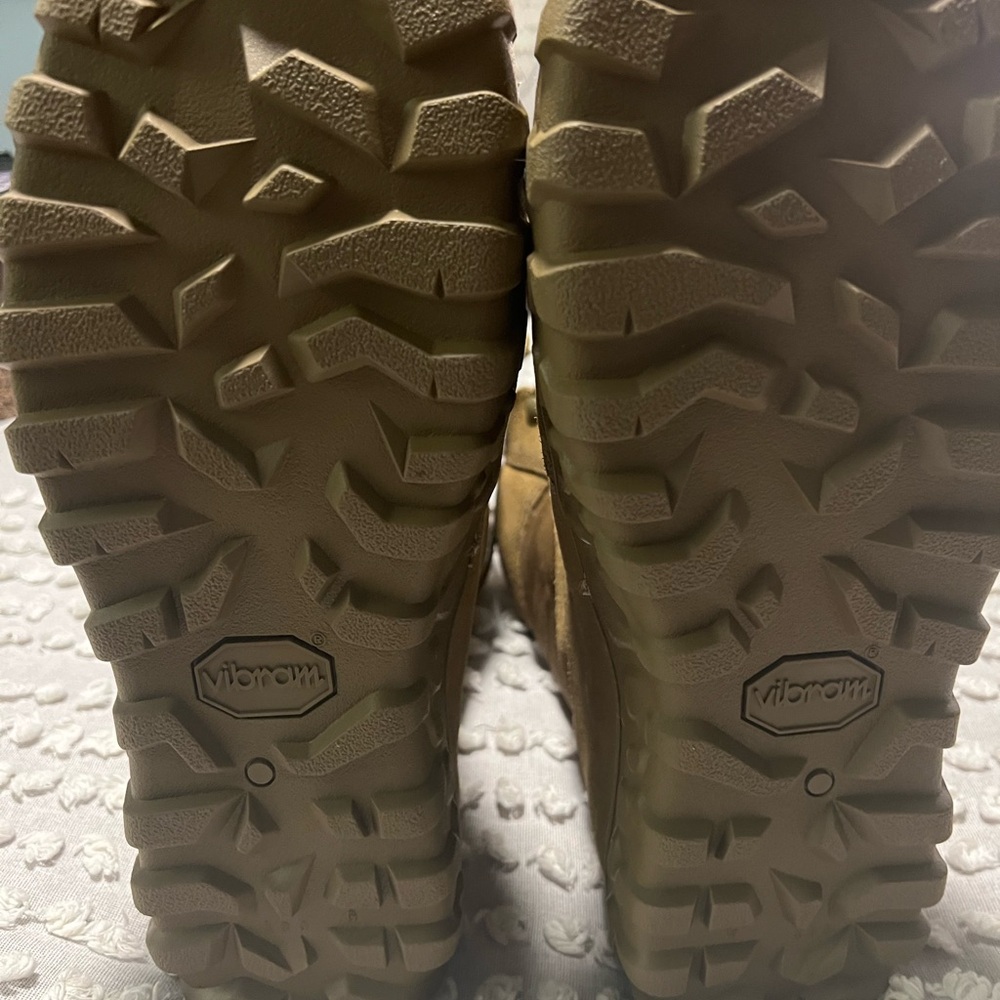 Tan Lace-Up Combat Boots - Picture 3 of 4